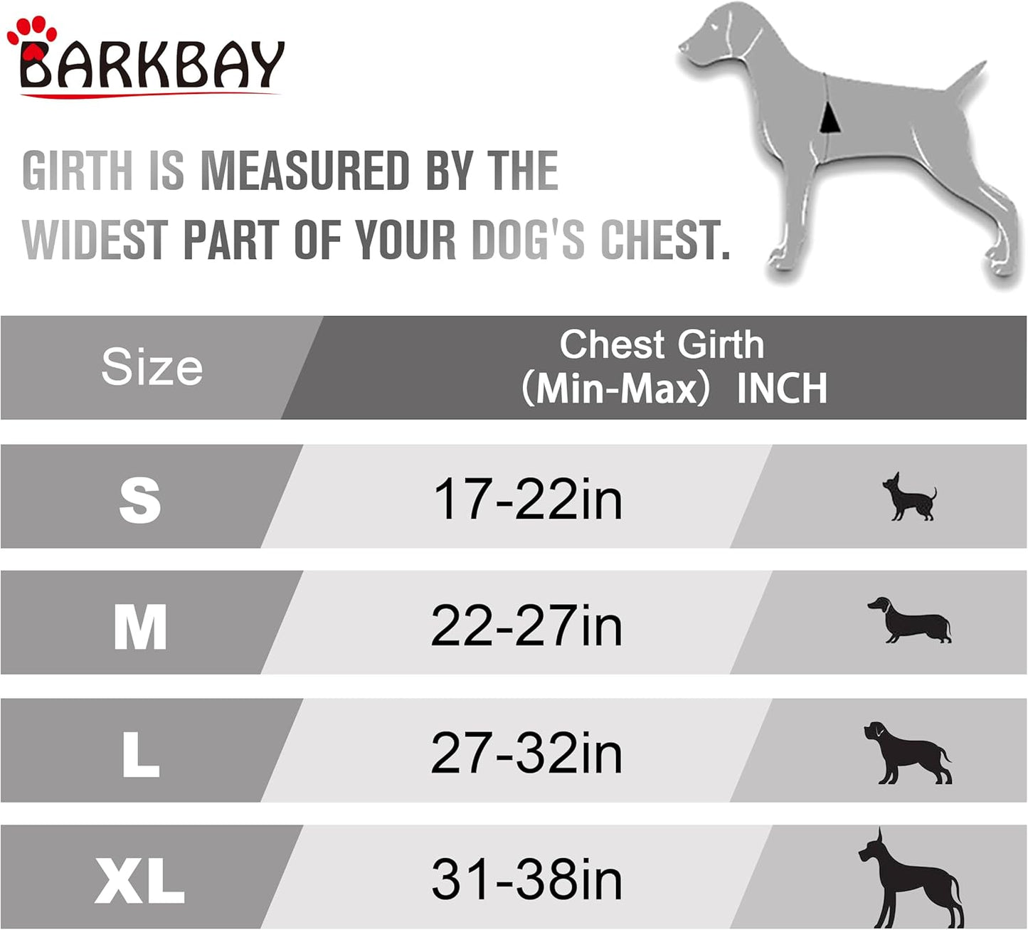 BARKBAY No Pull Dog Harness Front Clip Heavy Duty Reflective Easy Control Handle for Large Dog Walking(Rio Red,M)