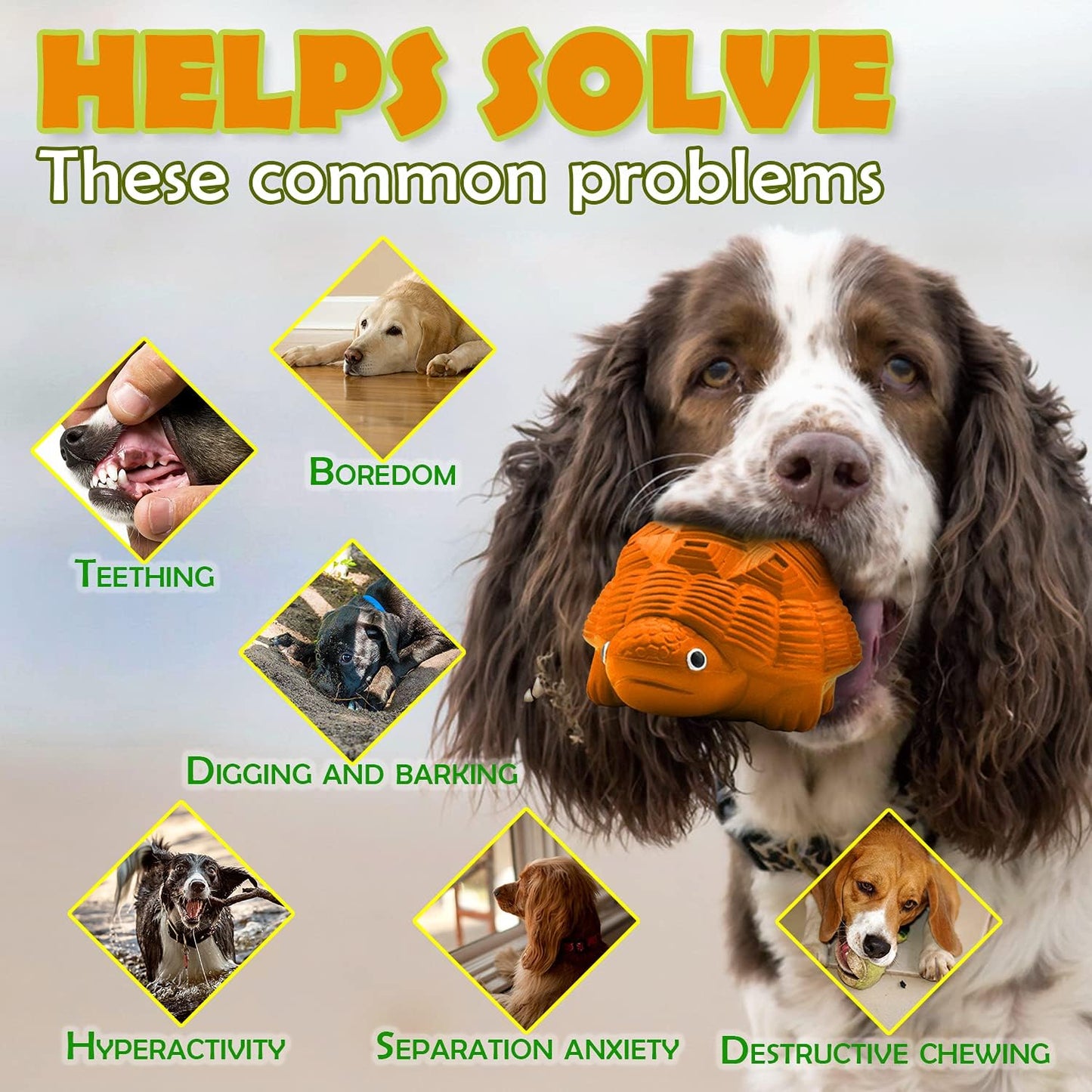 Dog Toys for Aggressive Chewers, Heavy Duty Tough Dog Toy for Large Dogs, Indestructible Squeaky Dog Toys