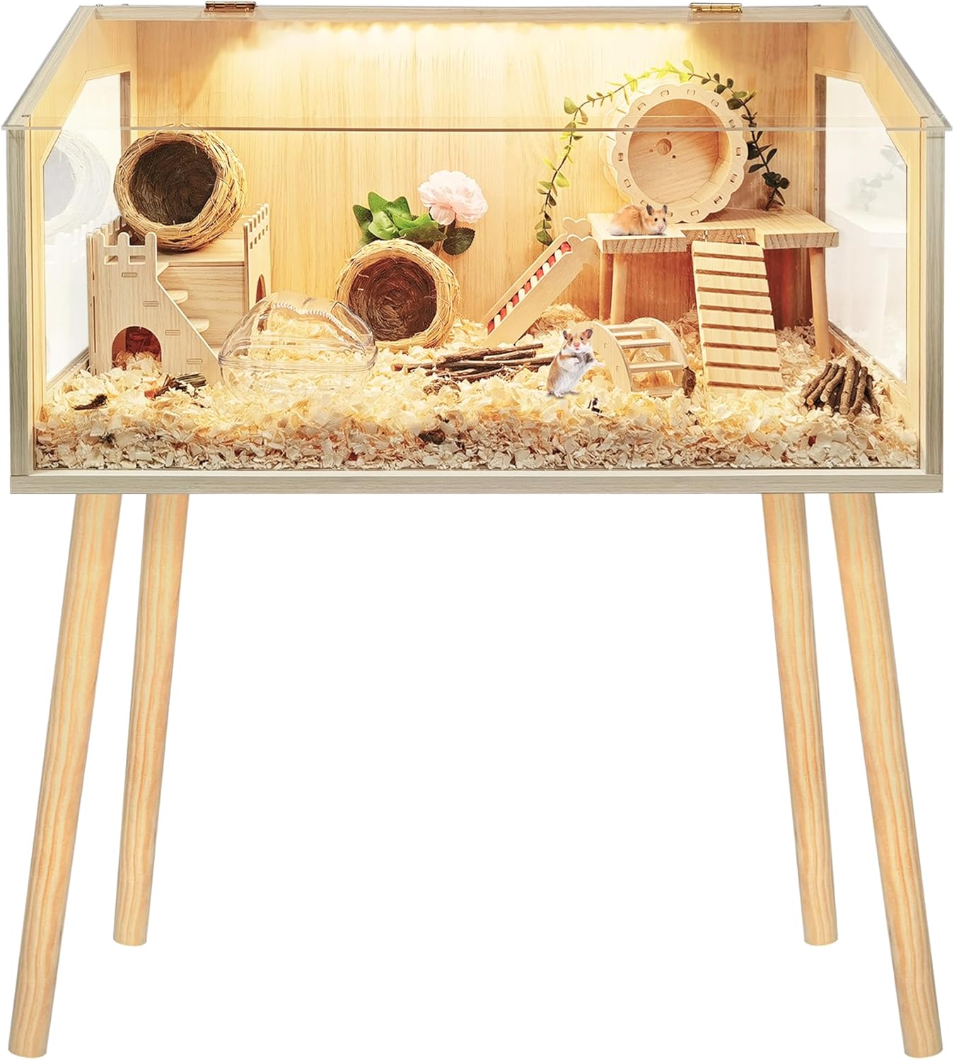 Prolee Hamster Cage with Legs, Guinea Pig Cages Chew Proof, Hamster House, Hamster Cages and Habitats, 40" L x 20" W x 47.6" H