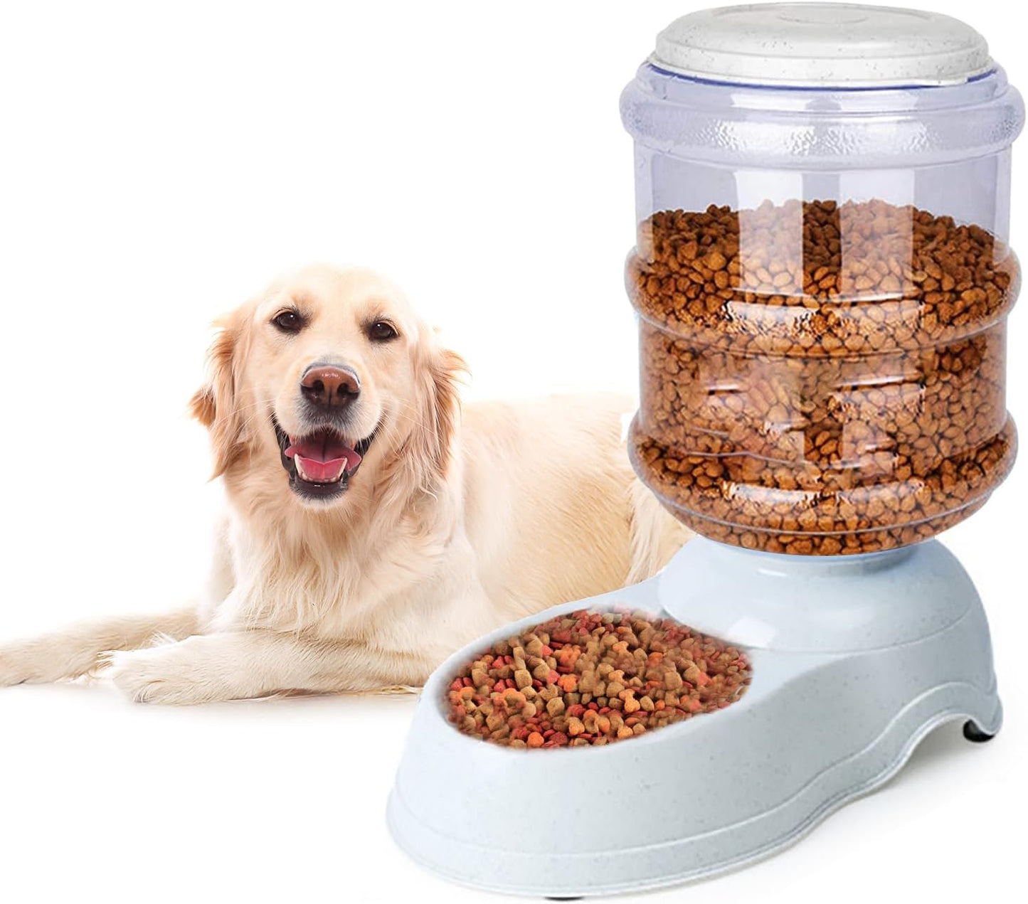 Automatic Dog Feeders - 3 Gallon Capacity Gravity Food Dispenser for Large Dogs and Cats
