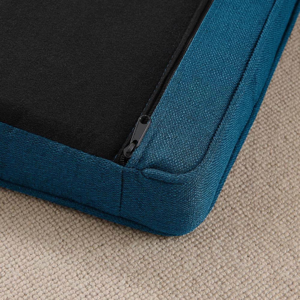 Dog Sofa Couch for Medium to Large Dogs, 55" Memory Foam Pet Sofa Couch with Washable Fabric, Durable Elevated Dog Bed with Legs, Removable Cushion for Medium and Large Dogs, Blue