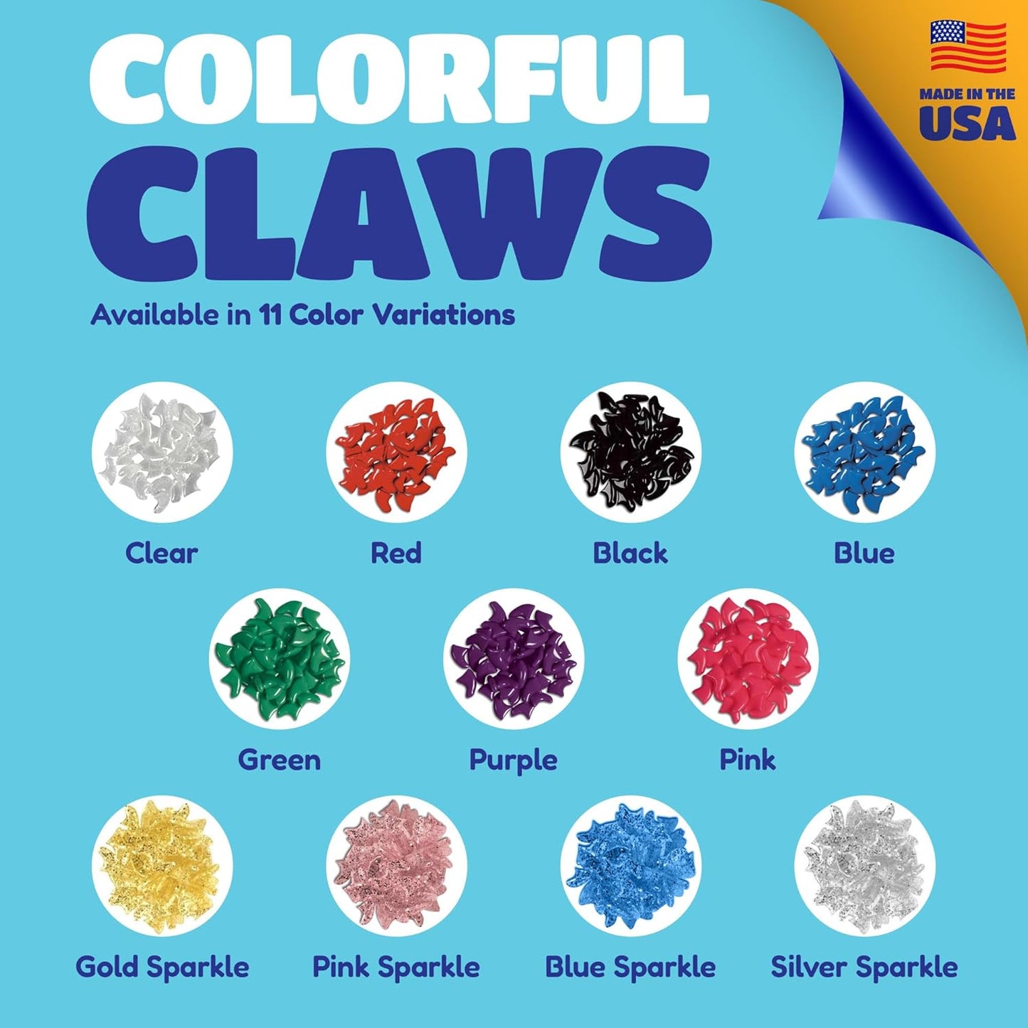 Soft Claws Cat Nail Caps for Medium Cats – (40 Caps, Pink Sparkle) - Made in USA - Veterinarian-Developed | Protects Furniture & Skin - Easy to Apply, Long-Lasting Anti-Scratch Soft Cat Claw Covers