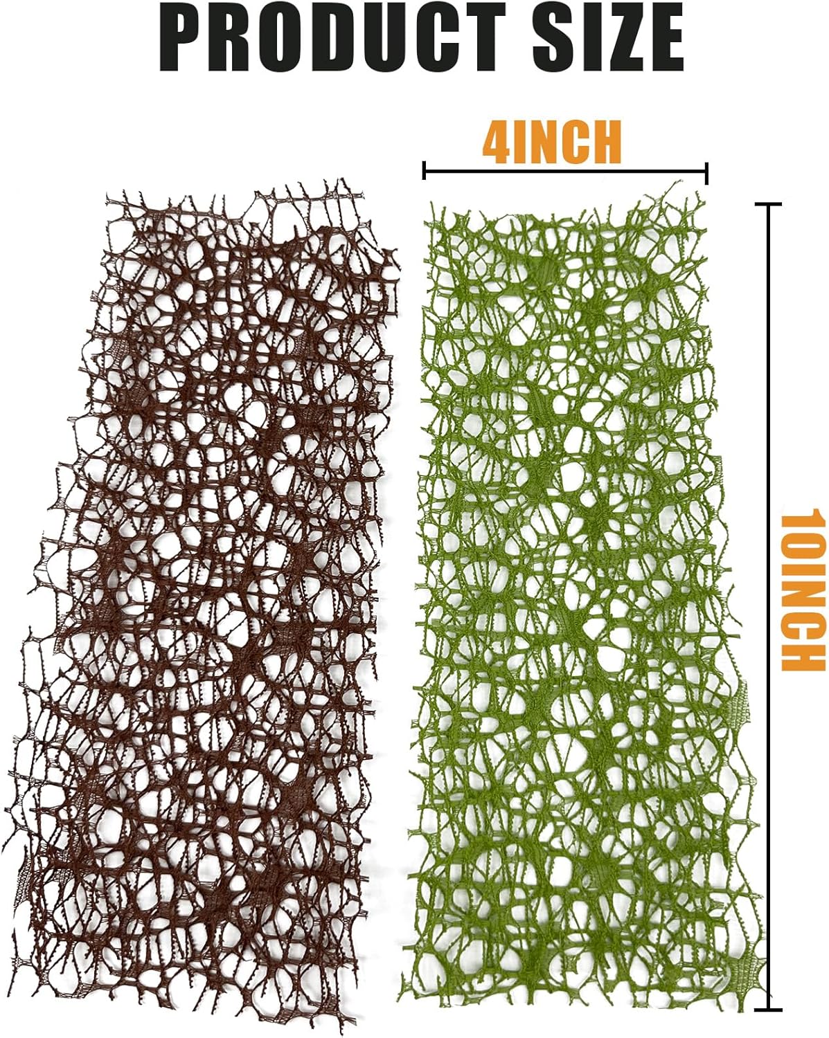 6 PCS Jumping Spider Habitat Accessories-Jumping Spider Webbed Moss Ribbon with Magnets for Spoods Jumping Spider Enclosure Spoods Climbing (3pcs Green + 3pcs Brown)