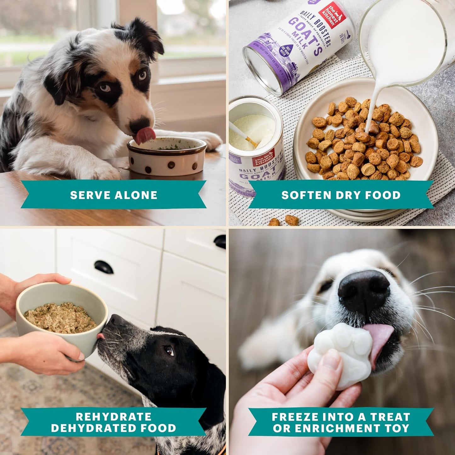 The Honest Kitchen Human Grade Instant Goat's Milk with Probiotics for Dogs and Cats, 5.2 Ounces