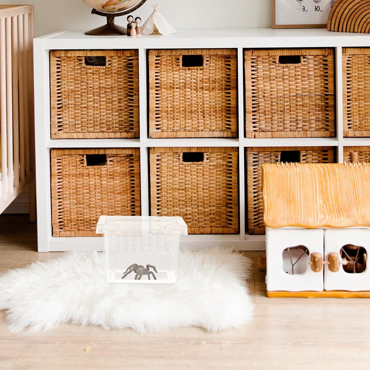 FRCOLOR Box Rearing Box Turtle Transport Container Frog Enclosure Mini Critter Keeper Transparent Animal Habitat Cage Hatching Container Hermit Crab Tank Plastic Glass Turtle Tank