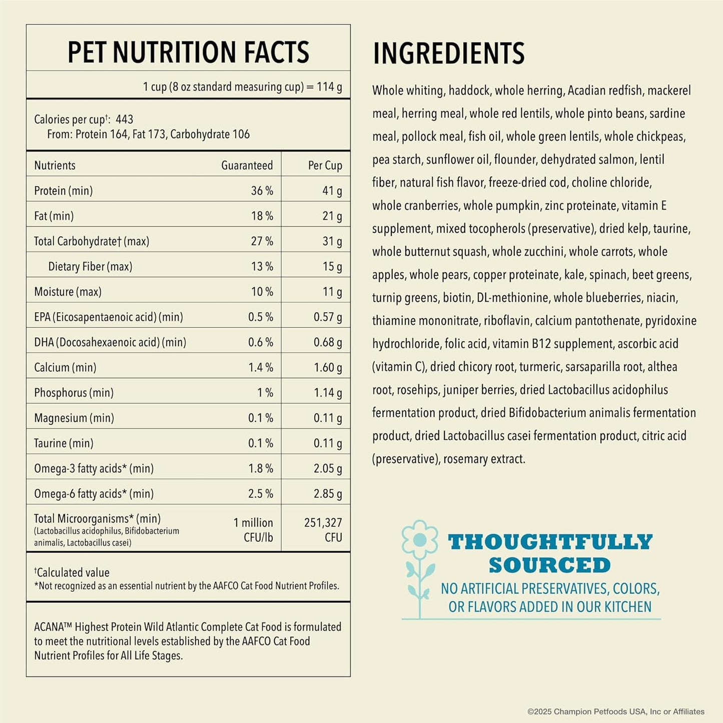 ACANA Grain-free Dry Cat Food Wild Atlantic Saltwater Fish with Freeze-Dried Liver 10lb Bag
