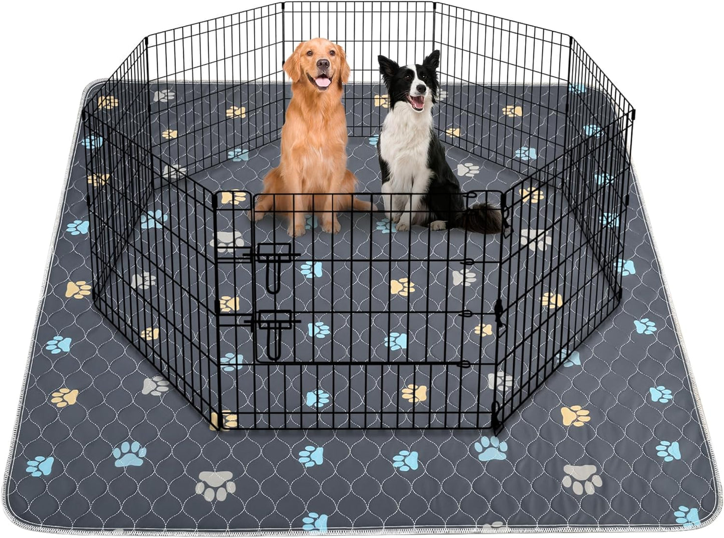 Aitmexcn Washable Puppy Dog Pee Pad, 2PCS 100% Waterproof Whelping Training Mat for Puppy/Senior Dog, Fast Drying Reusable Puppy Pads for Indoor, Outdoor and Car Travel- 36'' x 41''