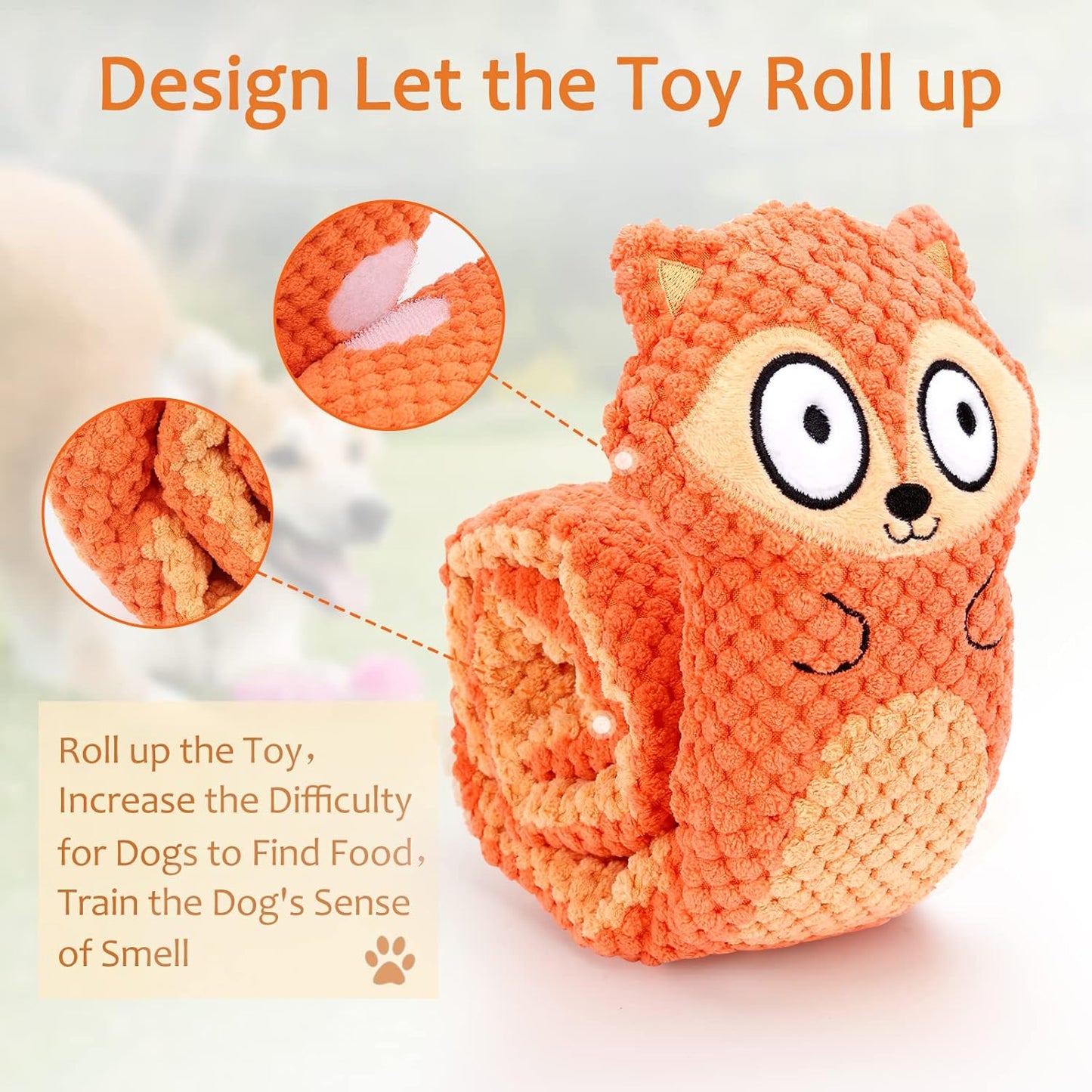 Squeak Dog Puzzle Toys IQ Training, Snuffle Toys Foraging Instinct Puppy Toys