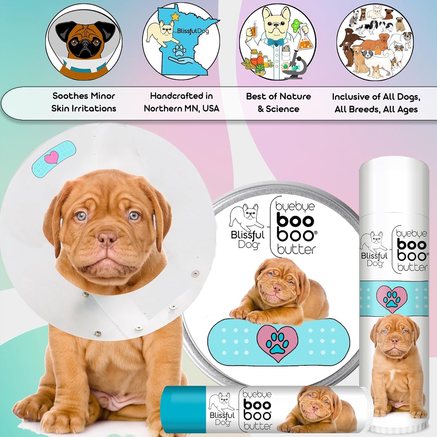 The Blissful Dog 1 oz TIN Dogue De Bordeaux Booboo Butter