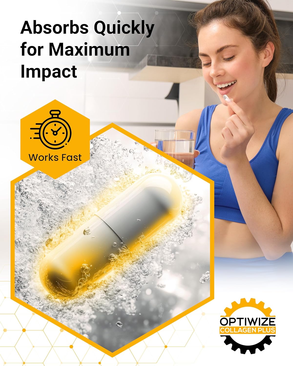 10-in-1 Joint Support Hydrolyzed Collagen,MSM, Hyaluronic Acid, Glucosamine,Chondroitin & More- Targets Joint Discomfort, Improves Mobility & Flexibility 320 Caps for Men & Women Made in USA