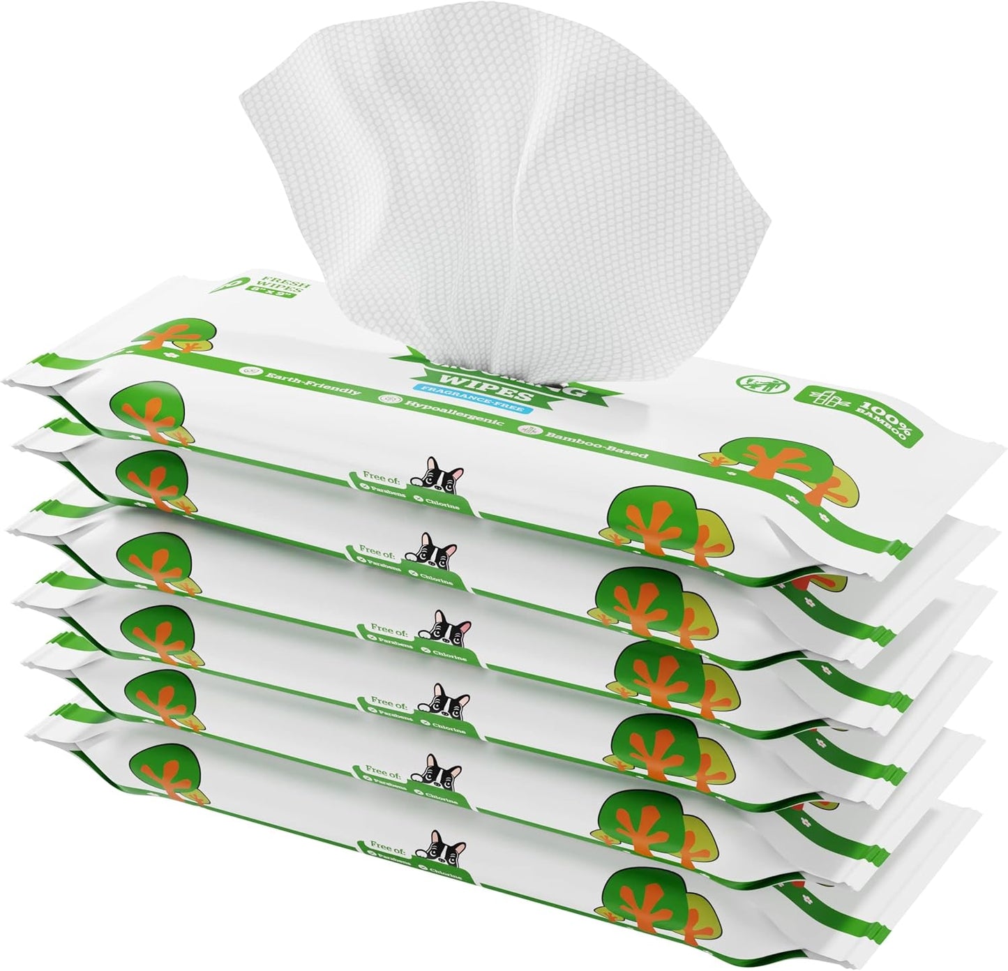 Pogi’s Dog Wipes Travel Packs – Hypoallergenic Pet Wipes for Paws, Body & Butt – Cleaning & Hydrating, Fragrance Free, 120-Count