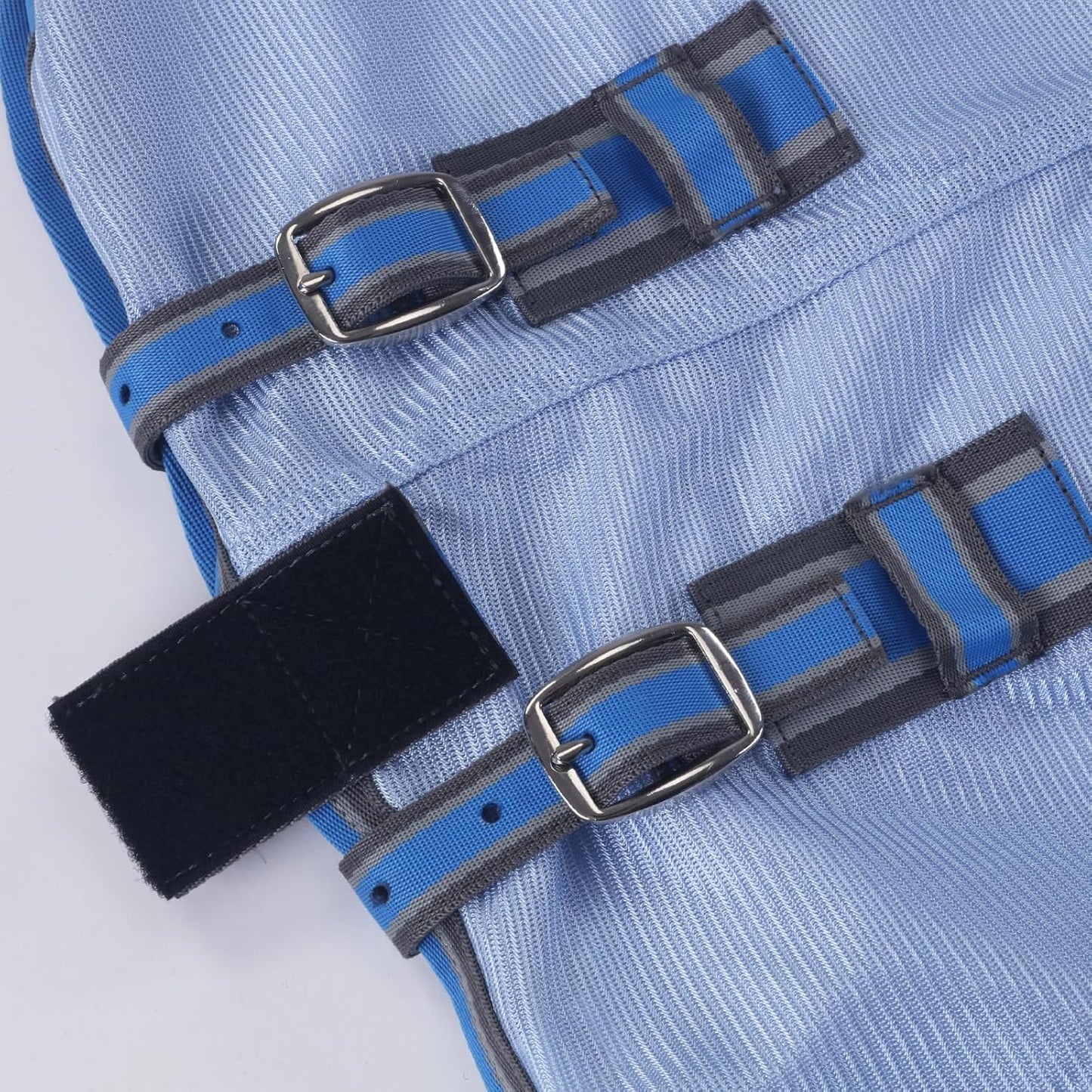 Horse Fly Sheet, Standard Neck Comfy Mesh Fly Sheet for Horses, Equine Summer Sheets UV-Protective Lightblue 84