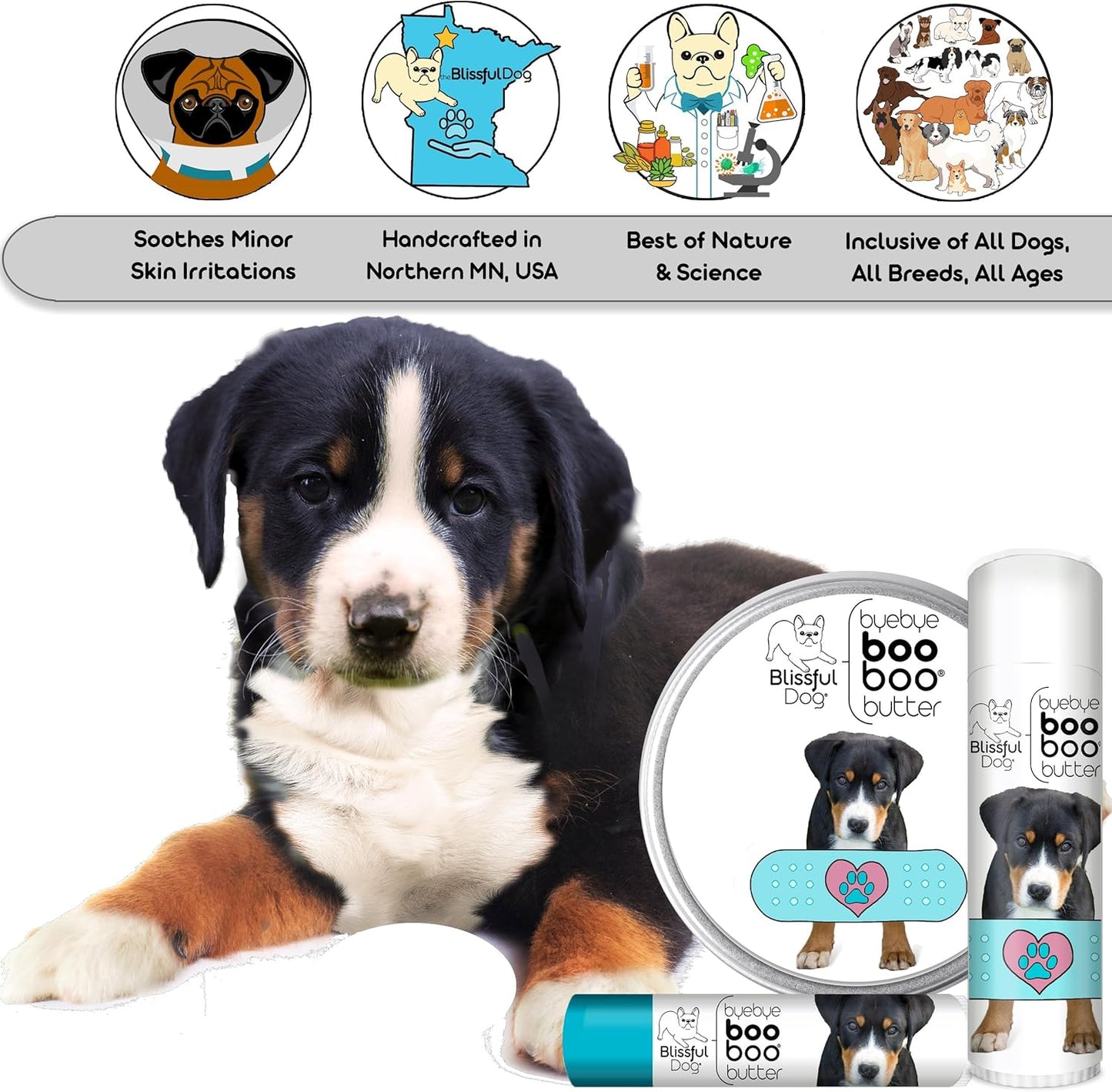 The Blissful Dog Greater Swiss Mountain Dog Boo Boo Butter, 0.50-Ounce
