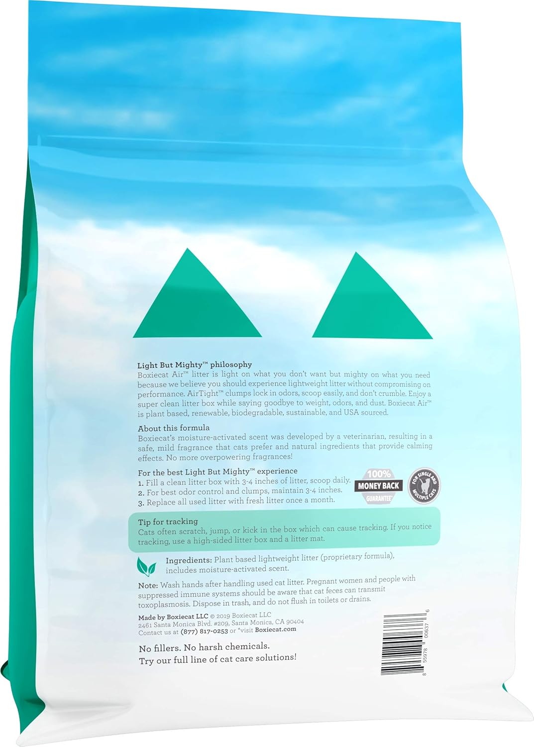 Boxie Gently Scented Cat Litter, Lightweight 30-Day Odor Control, Clumping, 11.5lb