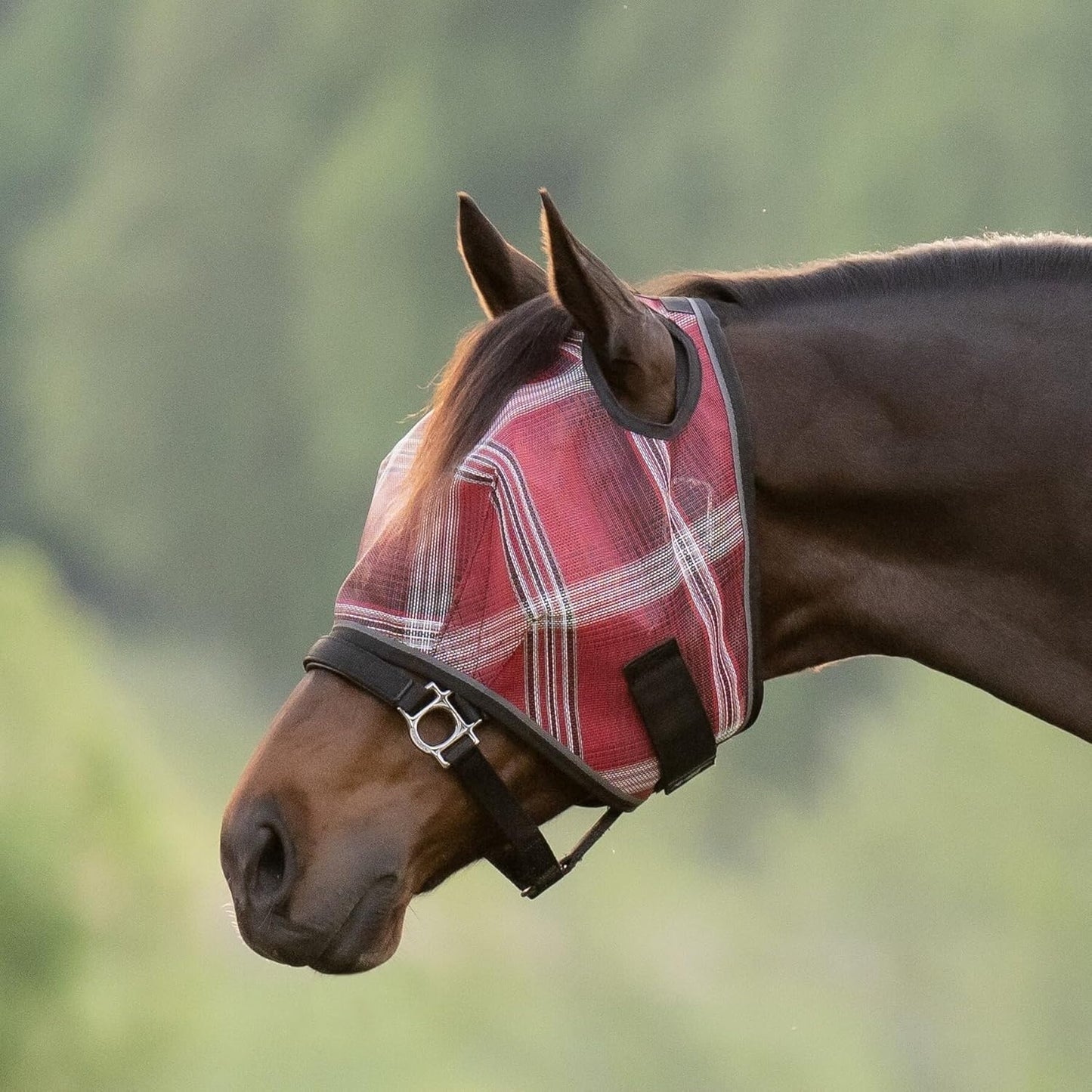 Kensington Fly Mask w/Web Trim Dual Ear Opening & Forelock Freedom Size: L-Avg Color: 165 - Merlot