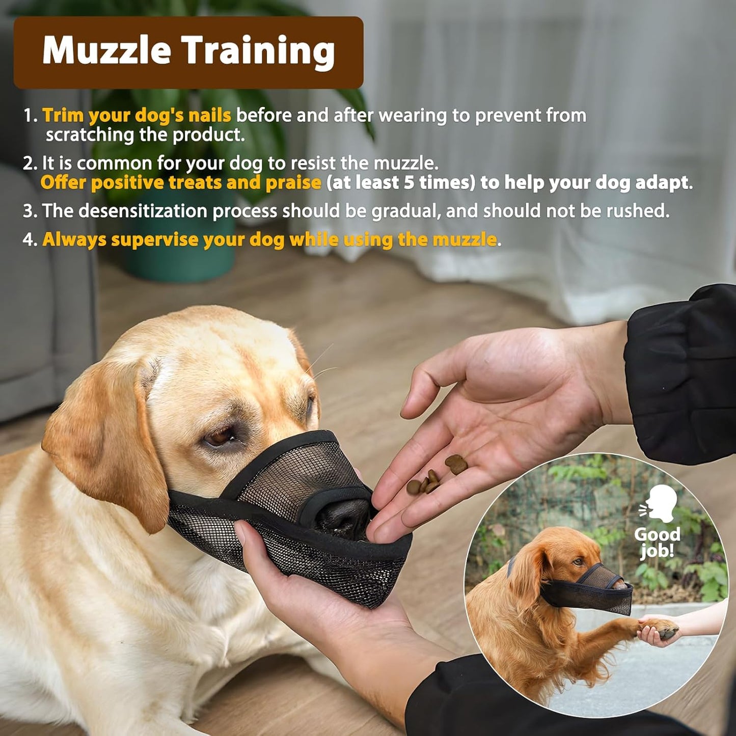 Crazy Felix Nylon Dog Muzzle for Small Medium Large Dogs Poodle Labrador Golden Retriever Doberman, Air Mesh Breathable and Drinkable Pet Mouth Guard for Anti-Biting Chewing Scavenging(L, Grey)