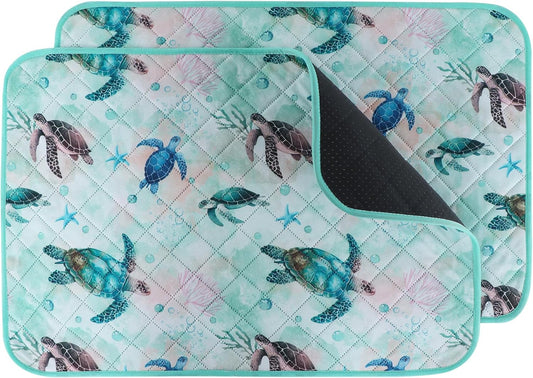 IEUUMLER Washable Pee Pads for Dogs, 2 Pack Reusable Waterproof Puppy Pads, Non-Slip Super Absorbent Dog Training Pad for Playpen Crate Bed EU012