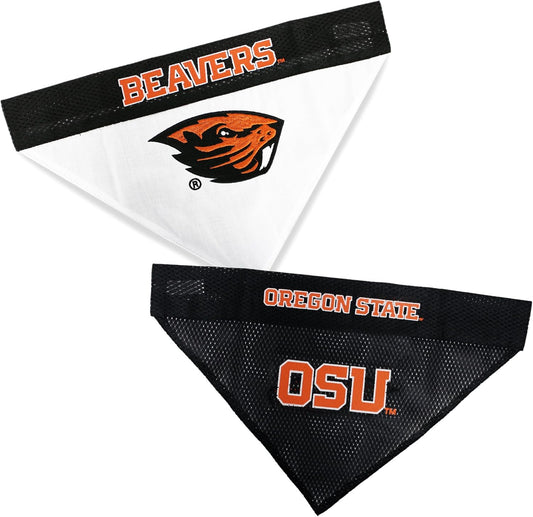 Pets First Collegiate Pet Accessories, Reversible Bandana, Oregon State Beavers, Small/Medium