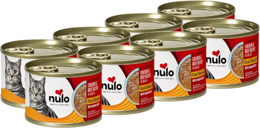 Nulo Real Shreds with Organ Meat Wet Canned Cat Food, Chicken & Beef, 6.0 Ounce, 8 Cans
