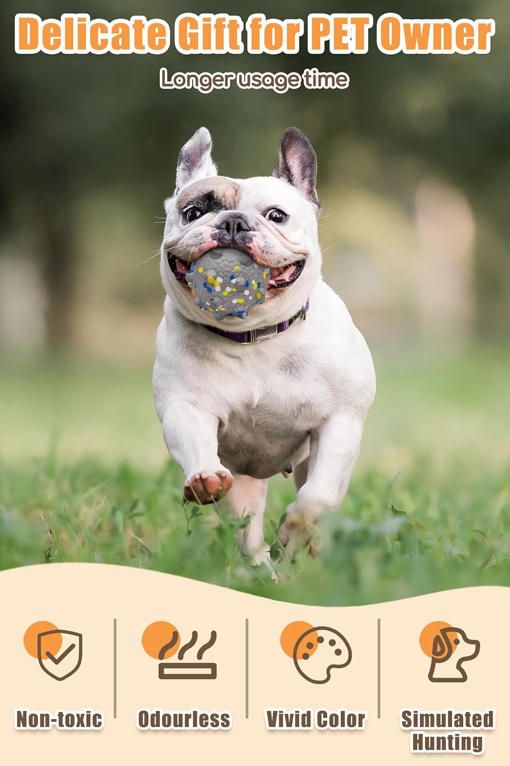 Dog Tennis Balls for Aggressive Chewers, Indestructible Durable Bouncy Interactive Toy for Dogs Fetch Game Lightweight Floating Outdoor Training(4Pcs Medium)