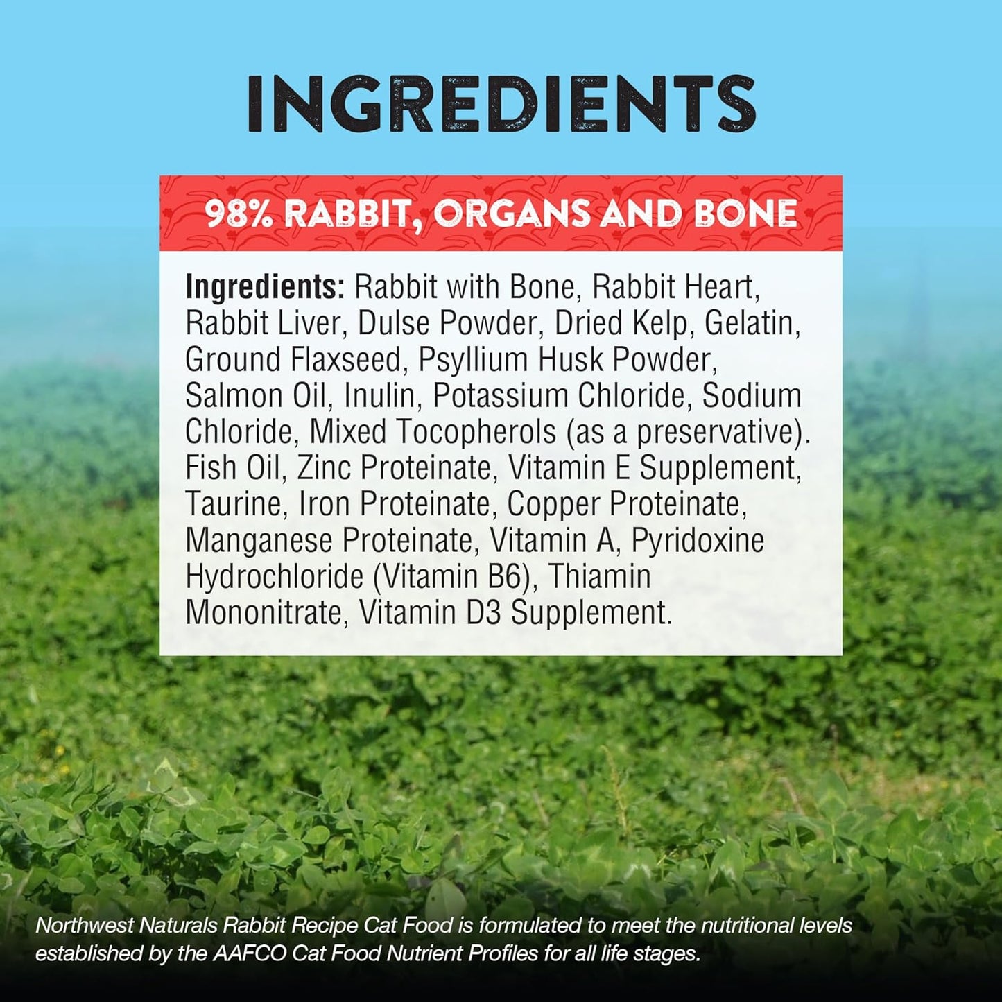 Northwest Naturals Freeze-Dried Rabbit Cat & Kitten Food – Bite-Sized Nibbles – Healthy, Limited, Human-Grade Ingredients, All-Natural, High-Protein Raw Diet – Complete & Balanced, Grain-Free – 11 oz