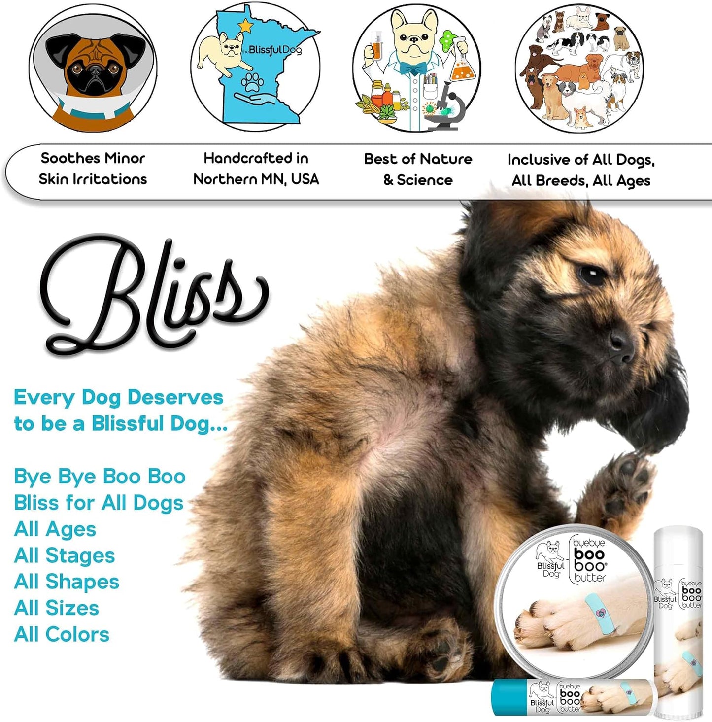 The Blissful Dog .15 oz Tube Cavalier King Charles Spaniel Booboo Butter
