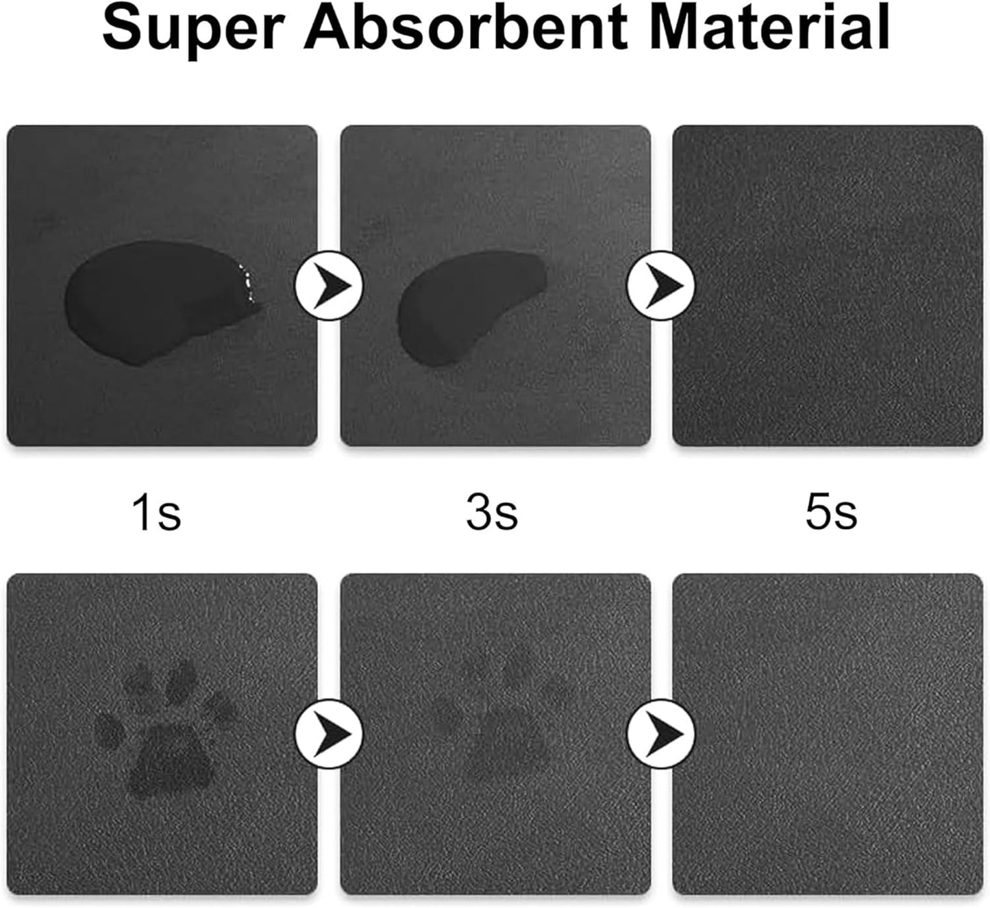 Cat Food Mat for Indoor Cats - No Stains Easy Clean Pet Supplies - Cat Bowls for Indoor Cats (Dark Grey, 19"x9")
