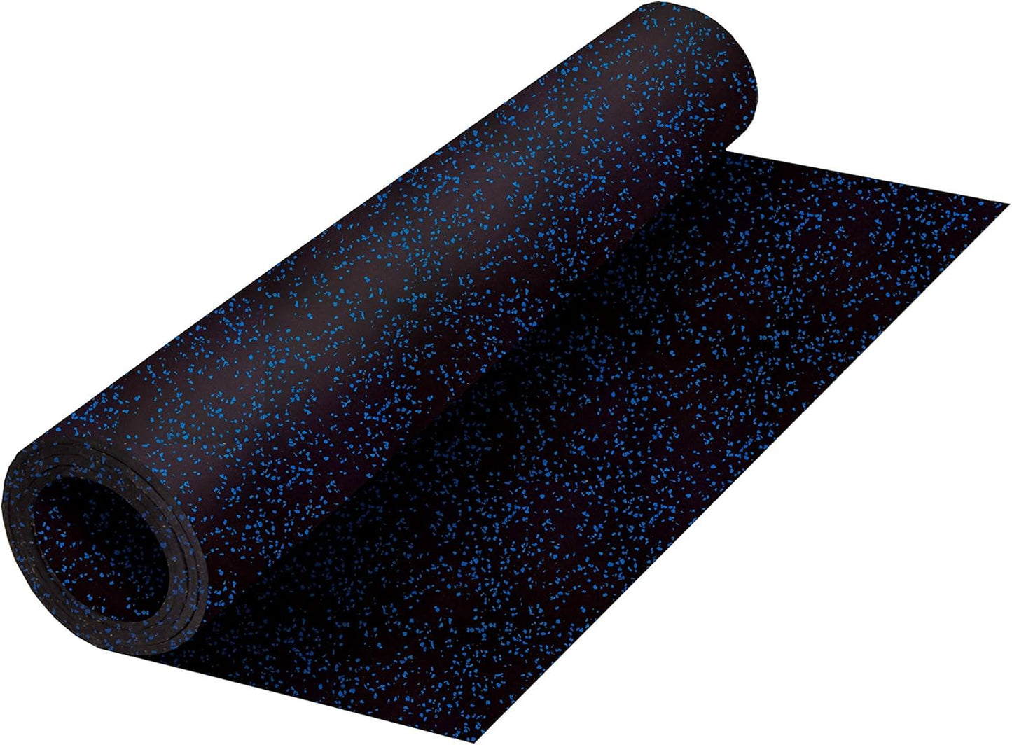 Playsafer Genaflex Rubber Gym Floor Mat - Heavy Duty Commercial Protective Gym Flooring Roll, 8mm Thick (4' X 20', 10% Light Blue)