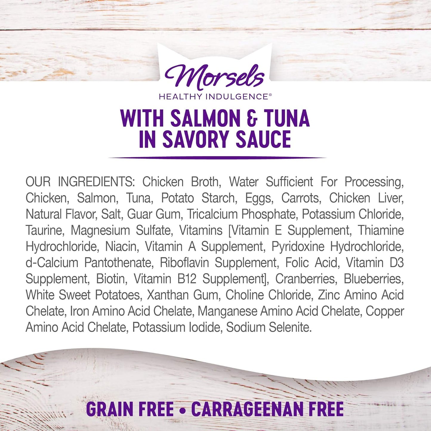 Wellness Healthly Indulgence Morsels Adult Wet Cat Food, Natural, Protein-Rich, Grain Free, 3 Ounce Pouch, 24 Pack, (Salmon & Tuna)