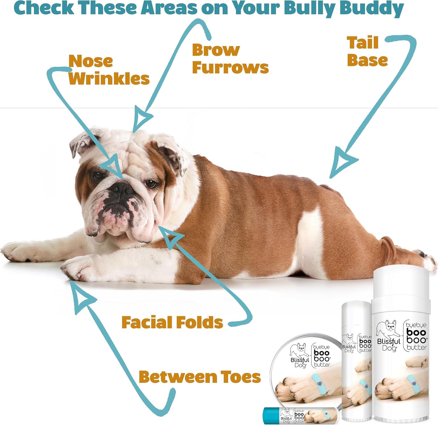 The Blissful Dog .50 oz Tube Bulldog Booboo Butter