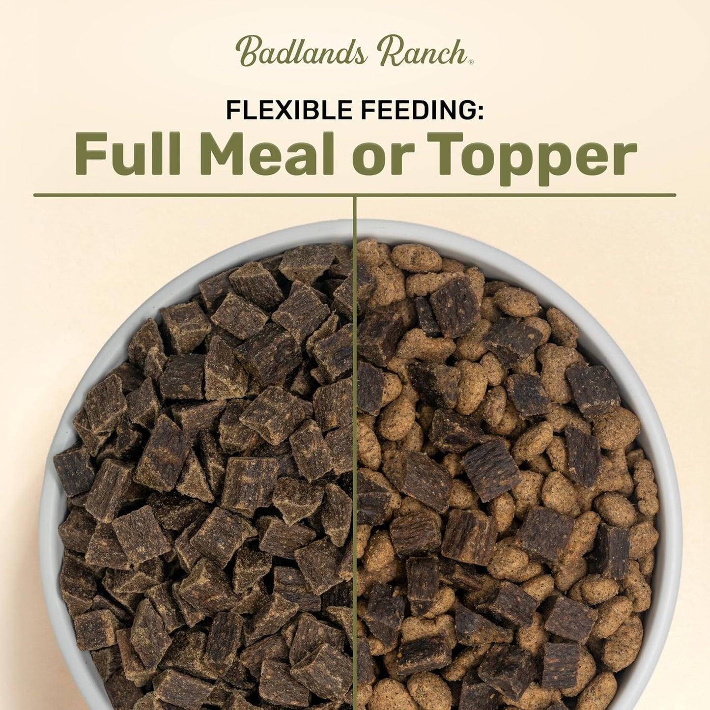BADLANDS RANCH - Superfood Complete, Air-Dried Adult Dog Food - High Protein, Zero Fillers, Superfood Nutrition by Katherine Heigl (64 oz, Beef & Bison Formula)