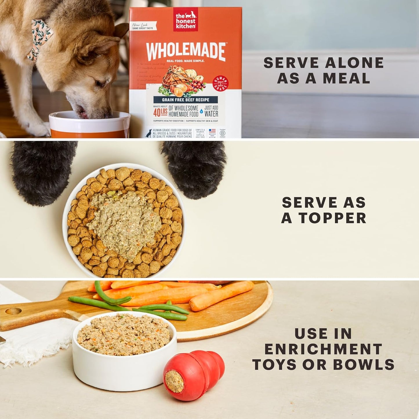 The Honest Kitchen Wholemade™ Limited Ingredient Duck & Sweet Potato Dog Food, 10 lb Box