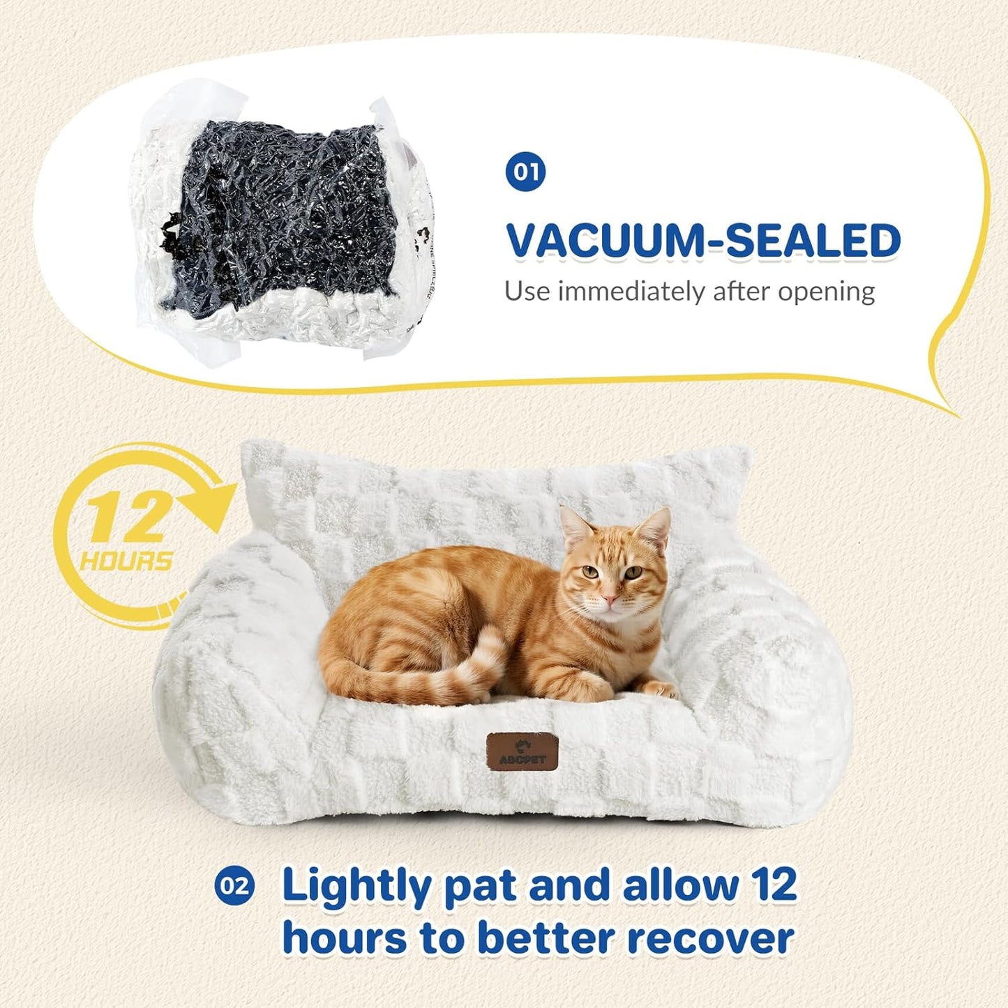 Large Dog Bed Sofa, Fluffy Pet Bed for Medium and Large Dogs, Supportive Dog Couch Sofa for Dogs, Pet Sofas with Washable Cover & Non-Slip, 38 inch, Grey