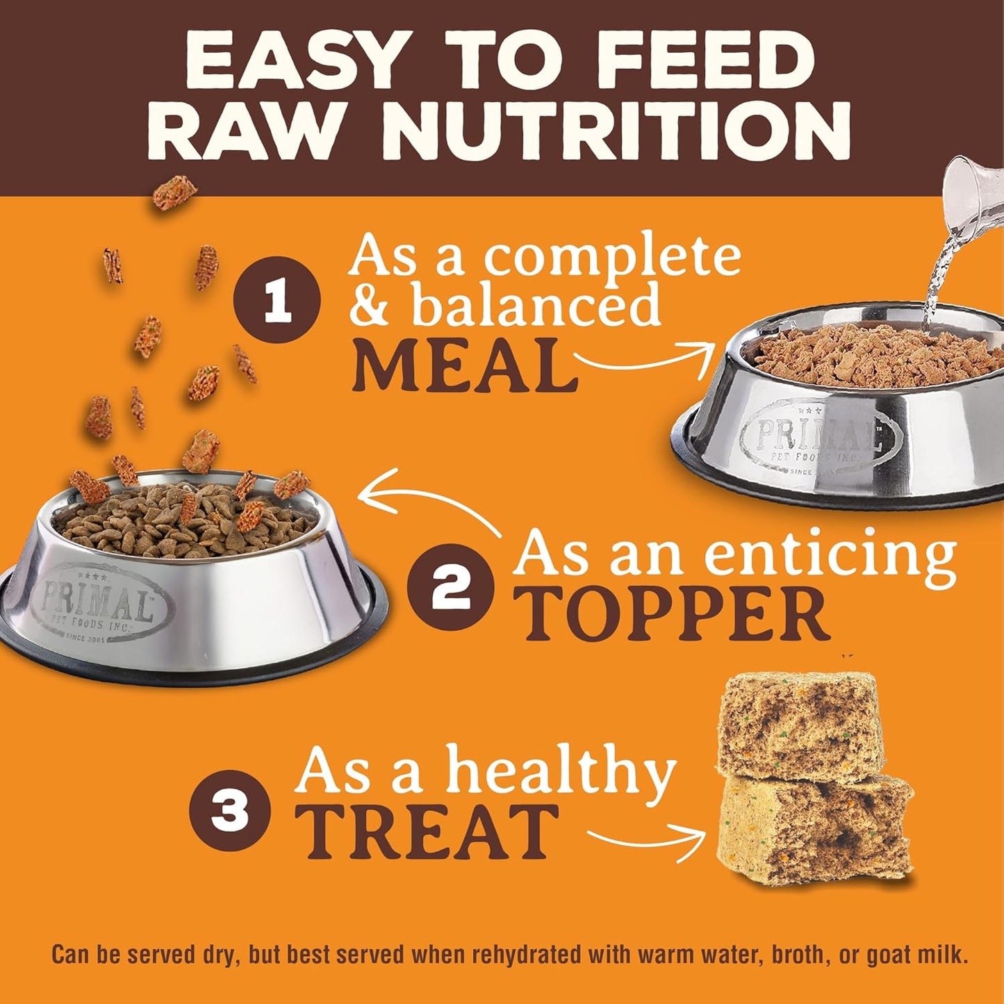 Primal Freeze Dried Dog Food Nuggets, Beef; Complete & Balanced Meal; Also Use as Topper or Treat; Premium, Healthy, Grain Free, High Protein Raw Dog Food, 14 oz (Pack of 4)