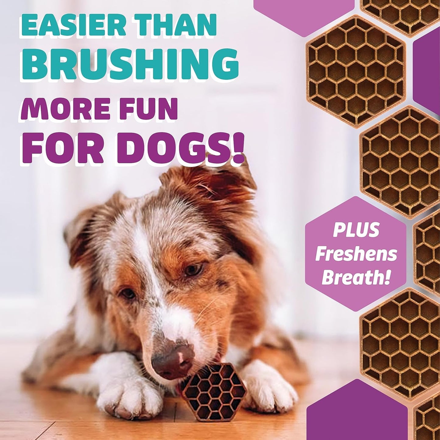 Dog Dental Treats – Vet VOHC Approved, Removes Tartar & Cleans Teeth – Yummy High Protein Chicken Treat for Large Dogs (Mini Pack, 6 Count)