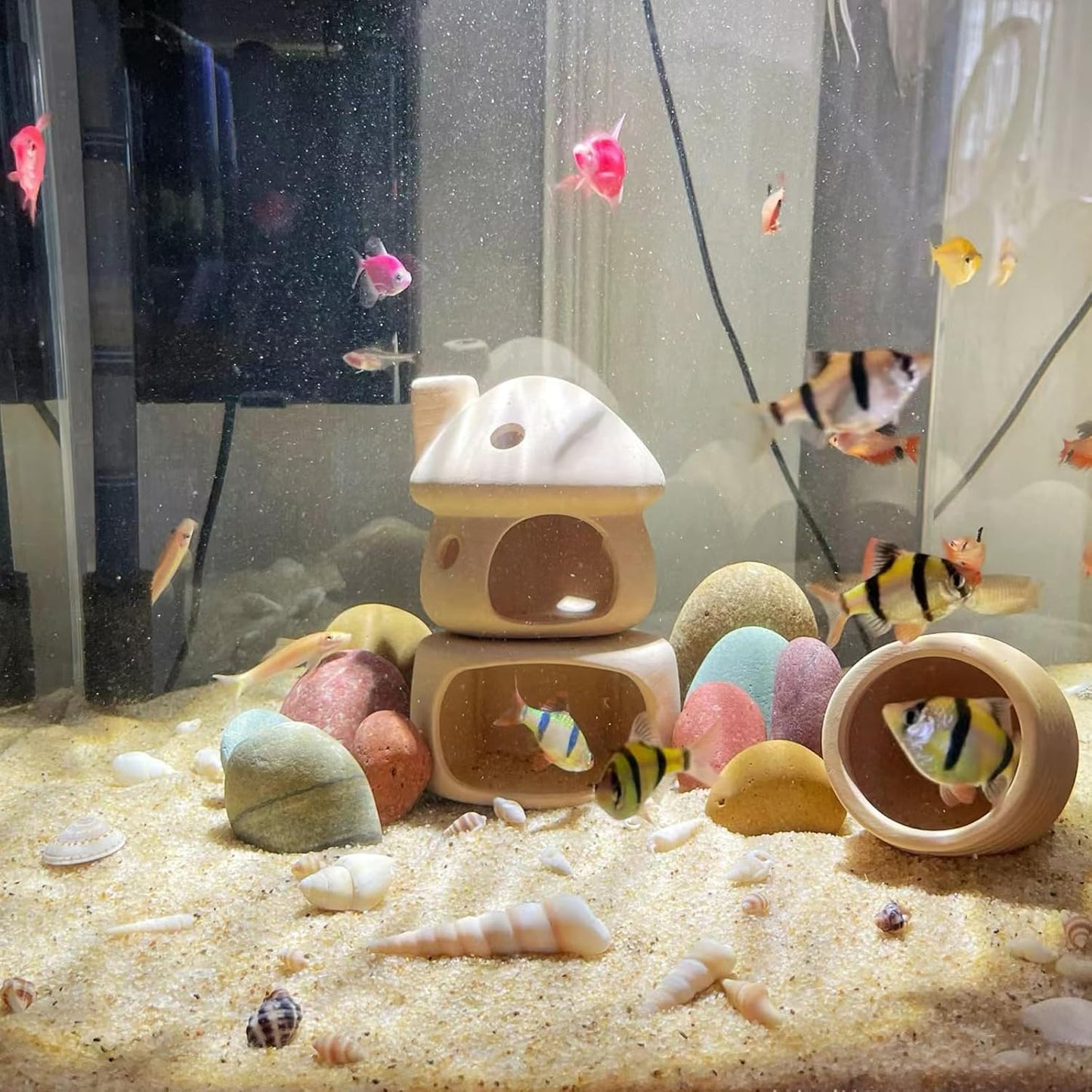 20 lbs Aquarium Silica Sand. 0.4-0.8 mm Mini Gravel Substrate for Fish Tank, Plants Potted, Fire Pits, Candle, Vase Filler and Crafts