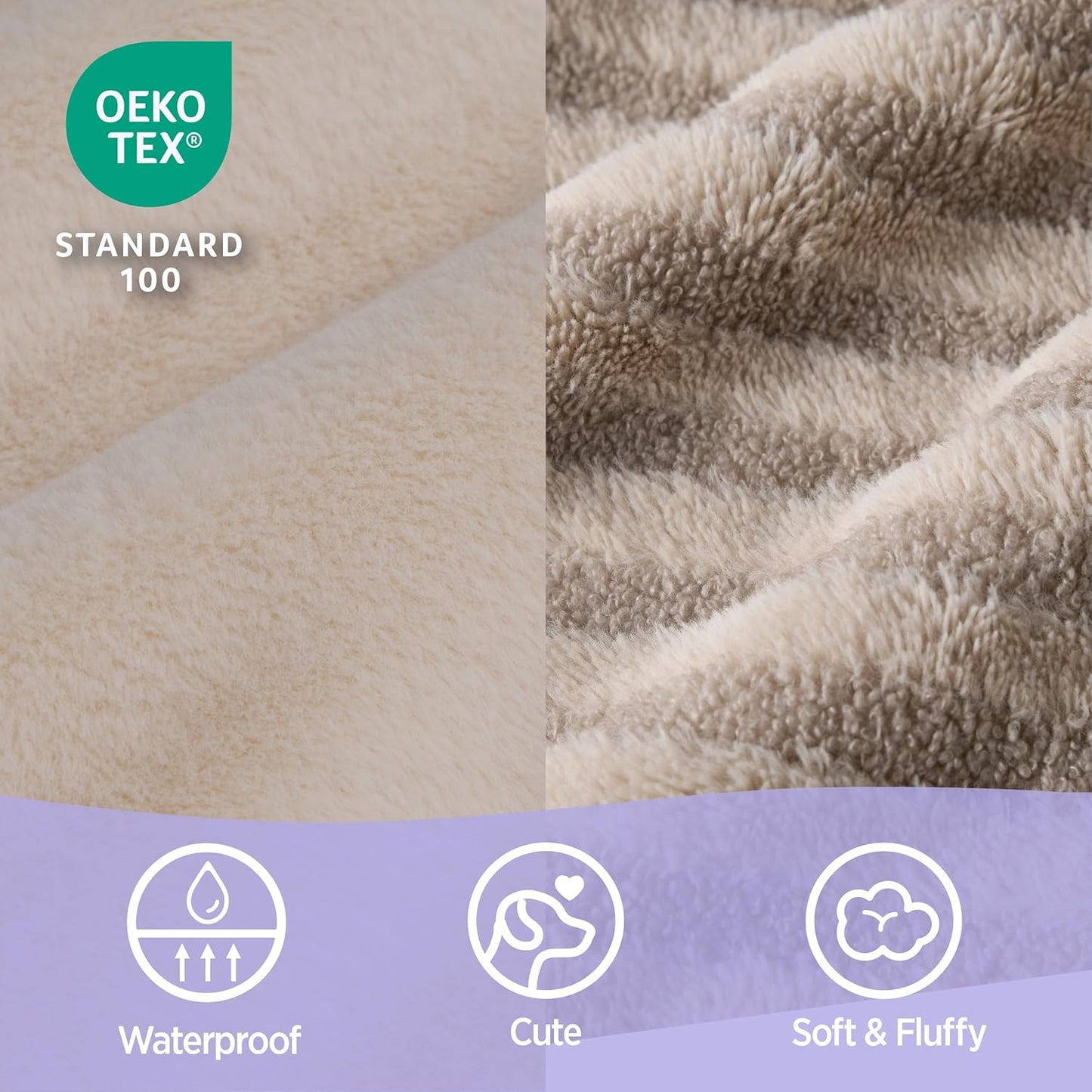 LE SURE Cute Dog Beds for Extra Large Dogs, Orthopedic Waterproof XL Pet Bed with Sides, Non-Slip and Egg-Crate Foam Big Dog Couch Sofa with Washable Removable Cover, Hazel
