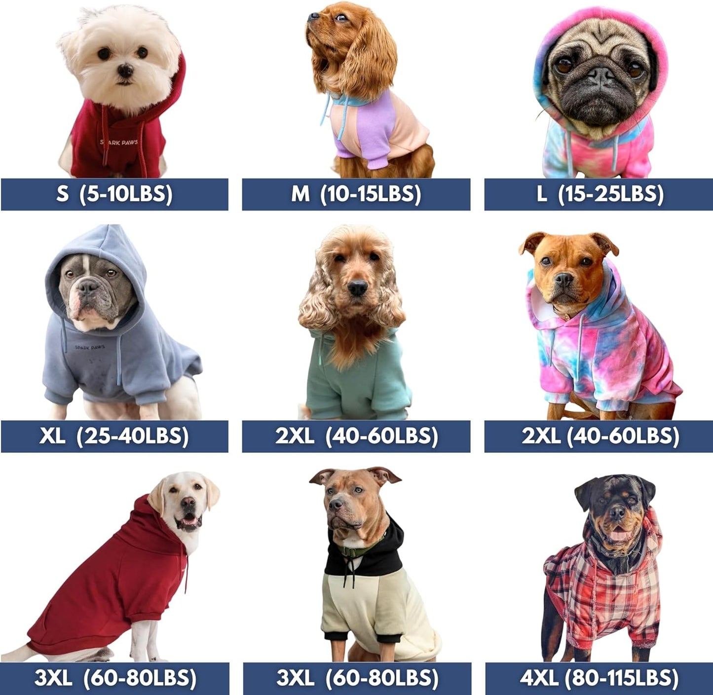 Spark Paws Dog Hoodie – Premium Dog Sweater for Small, Medium, and Large Dogs | Warm Outfits for French Bulldogs, Pitbull, Puppy, Winter Jacket Alternative - Cyber Punk - S