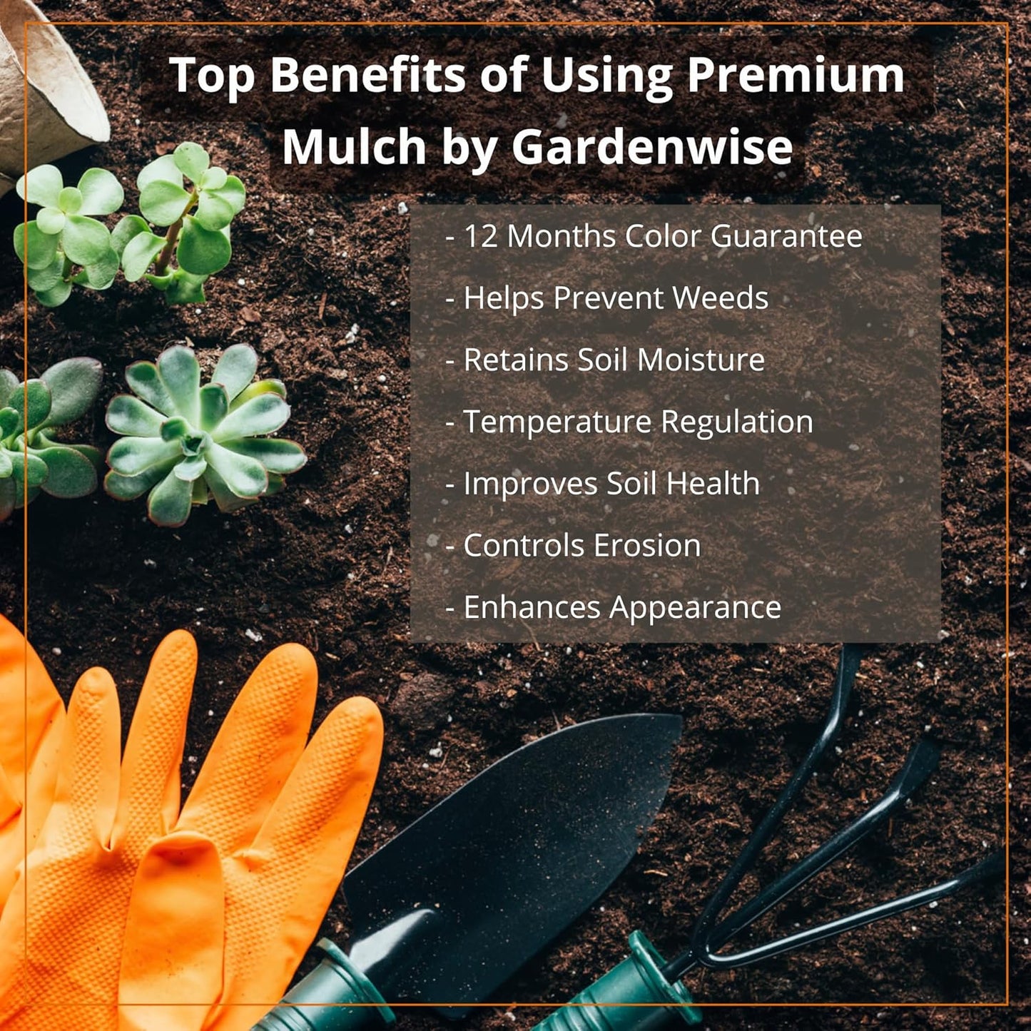 Premium Gold Wood Mulch for Landscaping, Gardens, Lawns, Potting Media, and Potted Plants (0.5 CF - 14 L - 15 QTS)