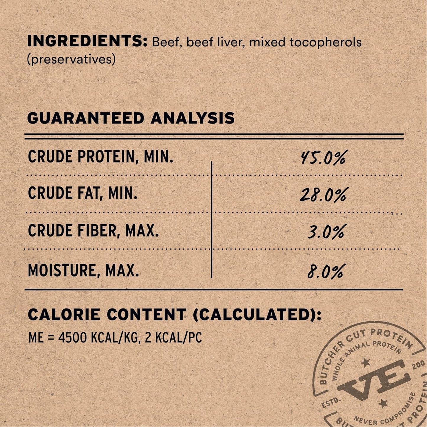 Vital Essentials Beef Bites Dog Treats, 2.5 oz | Freeze-Dried Raw | Single Protein | Premium Quality High Protein Training Treats | Grain Free, Gluten Free, Filler Free