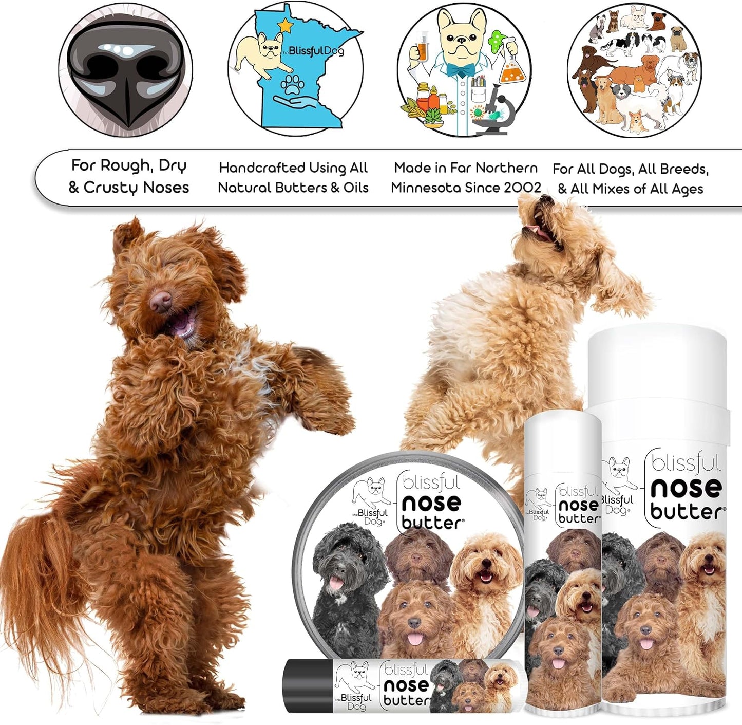 The Blissful Dog Labradoodle Unscented Nose Butter