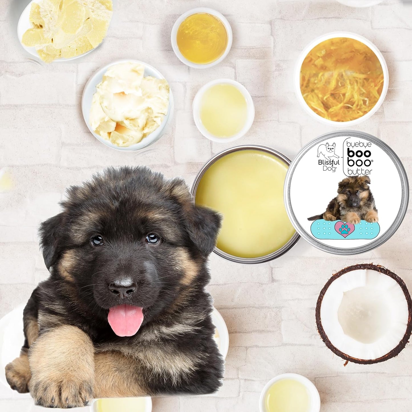 The Blissful Dog 8 oz TIN German Shepherd Booboo Butter