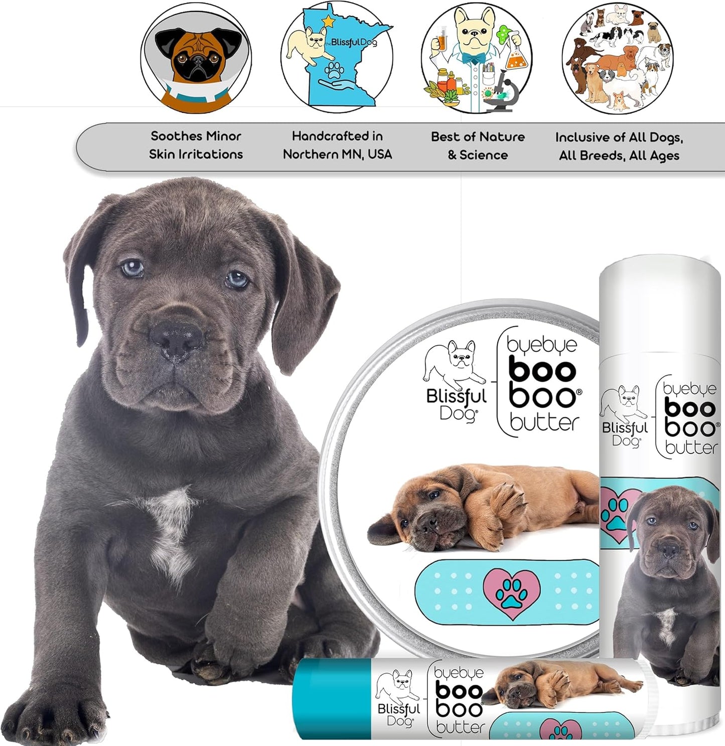 The Blissful Dog Cane Corso Boo Boo Butter, 2-Ounce