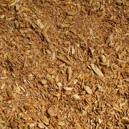 Premium Gold Wood Mulch for Landscaping, Gardens, Lawns, Potting Media, and Potted Plants (0.2 CF - 4.8 L - 5 QTS)