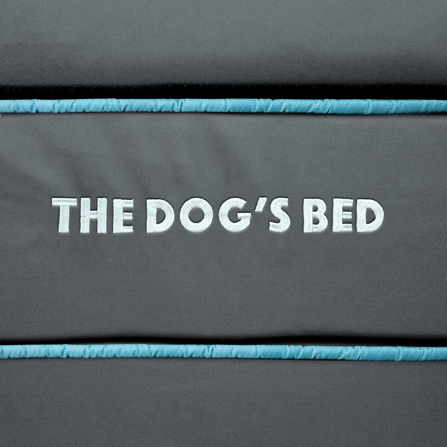 The Dog’s Bed Orthopedic Headrest Dog Bed XL Grey/Blue 46x25, Memory Foam, Pain Relief for Arthritis, Hip & Elbow Dysplasia, Post Surgery, Lameness, Veterinary Approved, Waterproof Washable Cover